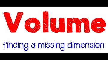 Volume - Cylinders Missing Dimensions