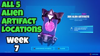 Locating All 5 Alien Artifacts In Fortnite (Week 7 Alien Artifact Location Guide)