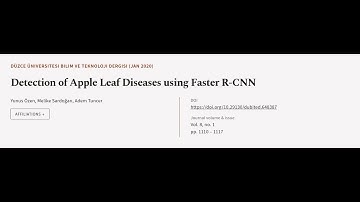 Detection of Apple Leaf Diseases using Faster R-CNN | RTCL.TV