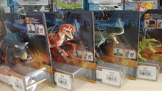 Juric World Dominion Ferocious Pack Nasutoceratops , Atrociraptor , Rugops Primus , Dimetrodon