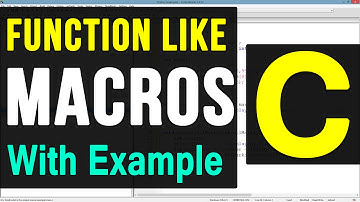 Function like Macros in C Programming Language Video Tutorial