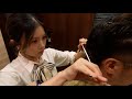 ASMR💈Enjoying luxurious service from a beautiful Japanese stylist at a high-end barber shop