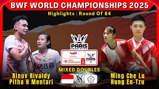 Rinov Rivaldy/Pitha H. Mentari vs Ming Che Lu/Hung En Tzu | R64 - BWF World Championships 2025