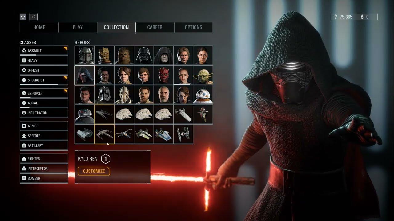 Kylo Ren voice lines and emotes( Battlefront II) YouTube