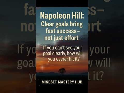 Napoleon Hill Clear Goals Bring Fast Success Not Just Effort MINDSET MASTERY HUB