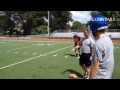 L'Anse Creuse quarterbacks run through some option pitch drills. #miprepzone