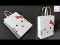 How to make Paper Bag/ DIY Hello kitty Paper Bag/DIY Paper bag for treat/DIY Goodie bag /candy bag