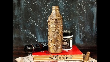 Mixed Media Altered Bottle