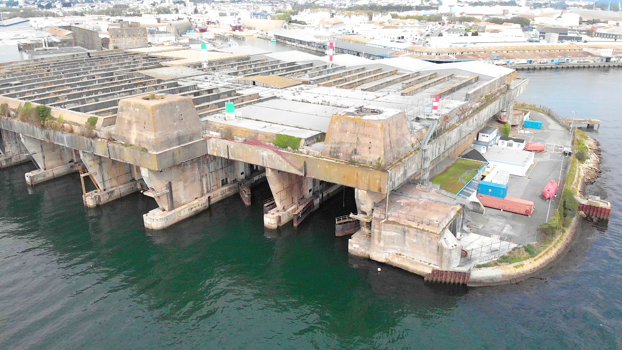 A short video of Keroman Submarine Base in Lorient, France with my DJI