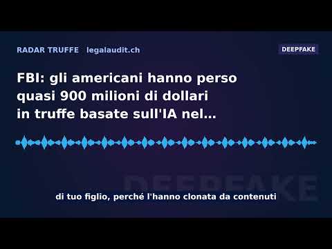 FBI: gli americani hanno perso quasi 900 milioni di dollari in truffe basate sull'IA nel 2025