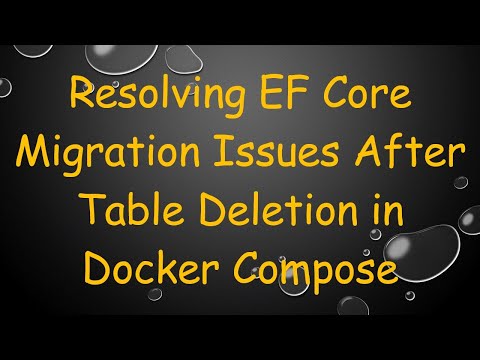 Resolving EF Core