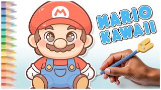 How to draw Mario Bros in Kawaii style 🍄❤️ Easy Step by Step