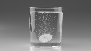 Effervescent tablet in glass.