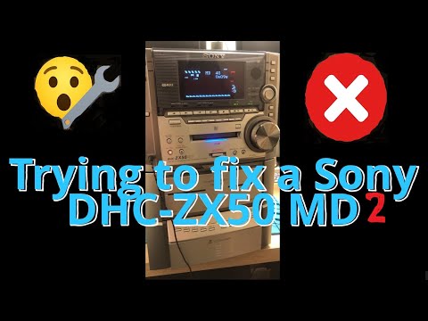 Trying to fix a Sony Stereo DHC-ZX50 MD Part 2 - YouTube