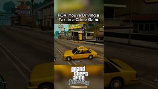Driving a Taxi in a Crime Game 🚖 #GTASanAndreas #Gaming