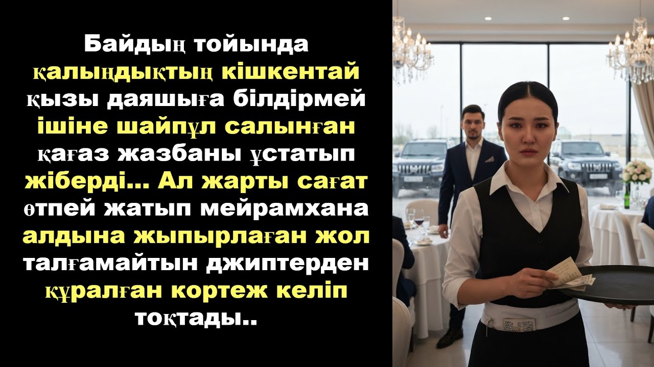 Байдың тойында қалыңдықтың кішкентай қызы даяшыға білдірмей ішіне шайпұл салынған қағаз жазбаны