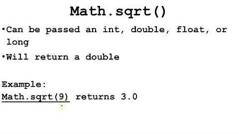 Math Class (Java Tutorial)