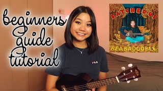 Ukulele Tutorial: Dance With Me - Beabadoobee (lyrics, strumming pattern, chords on screen)