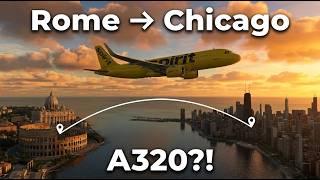 Can a Spirit A320 Reach Chicago from Rome? | MSFS screenshot 2