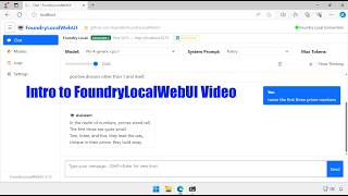 Foundry Local Web UI