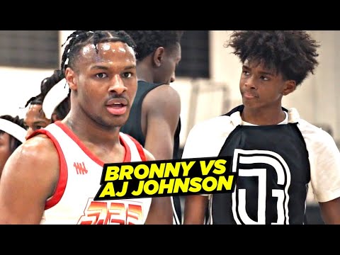 "I'm LIKE THAT!" Bronny James Goes AT IT vs AJ Johnson (Jalen Green's Younger Bro!?) SFG vs JG Elite