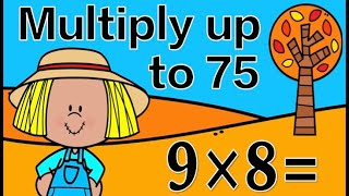 Thanksgiving: Multiply up to 75: Math Brain Break