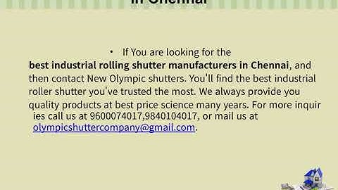 Rolling Shutter in Chennai