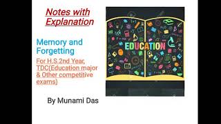 Unit:-5(A) Memory and Forgetting