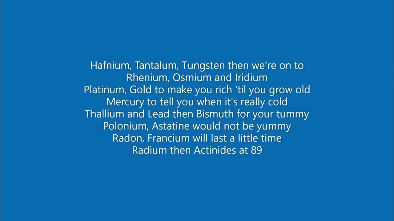 The periodic table song 2018 update by asap science lyrics youtube
