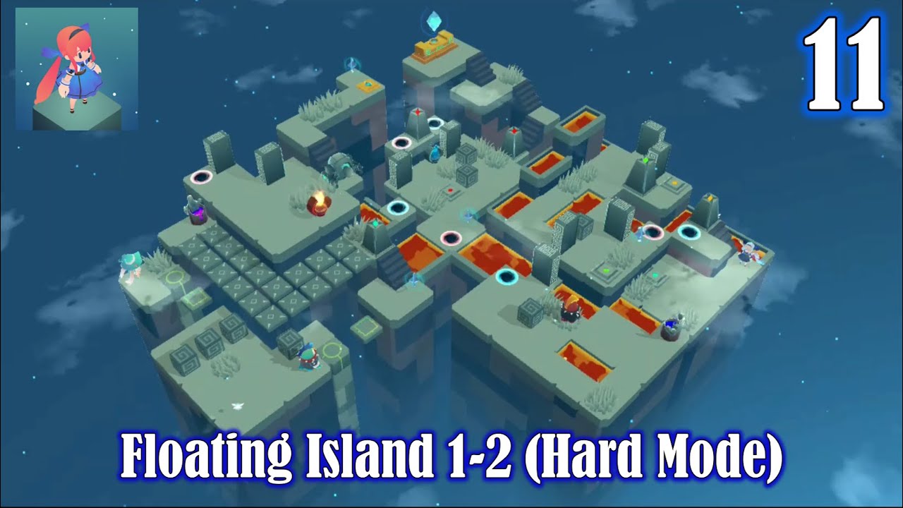 Qv A Puzzle Action Adventure : Floating Island 1-2 (Hard Mode)