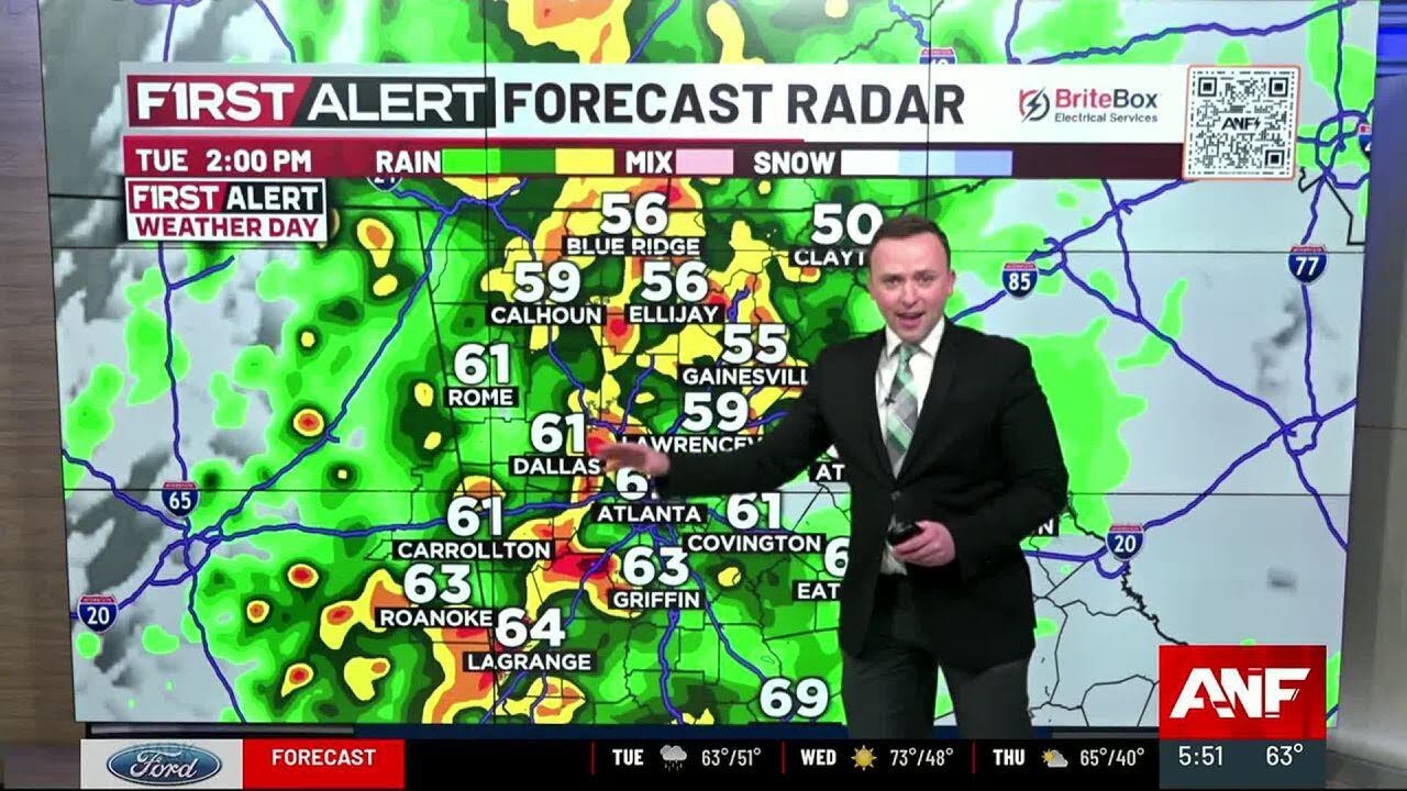 First Alert Forecast | Tuesday is a First Alert Weather Day; rain and a ...