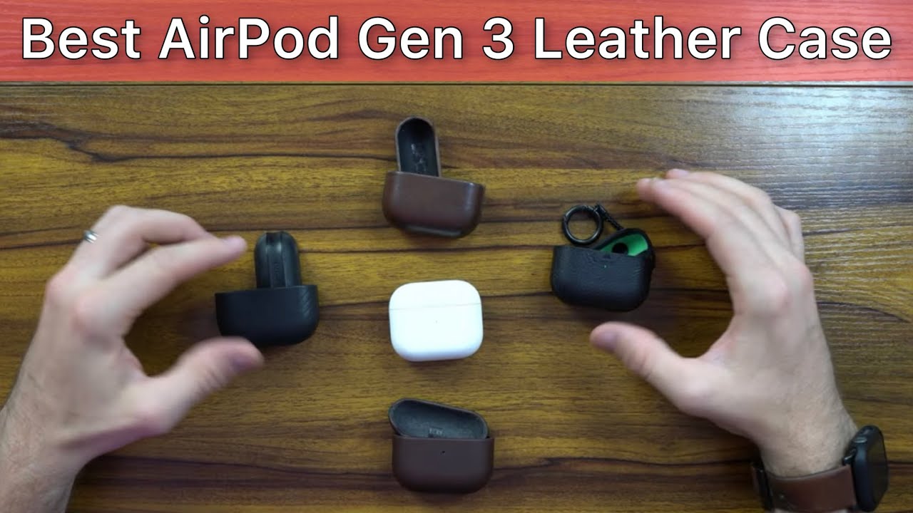 three generation earphone Genuine Leather cover for Apple airpods