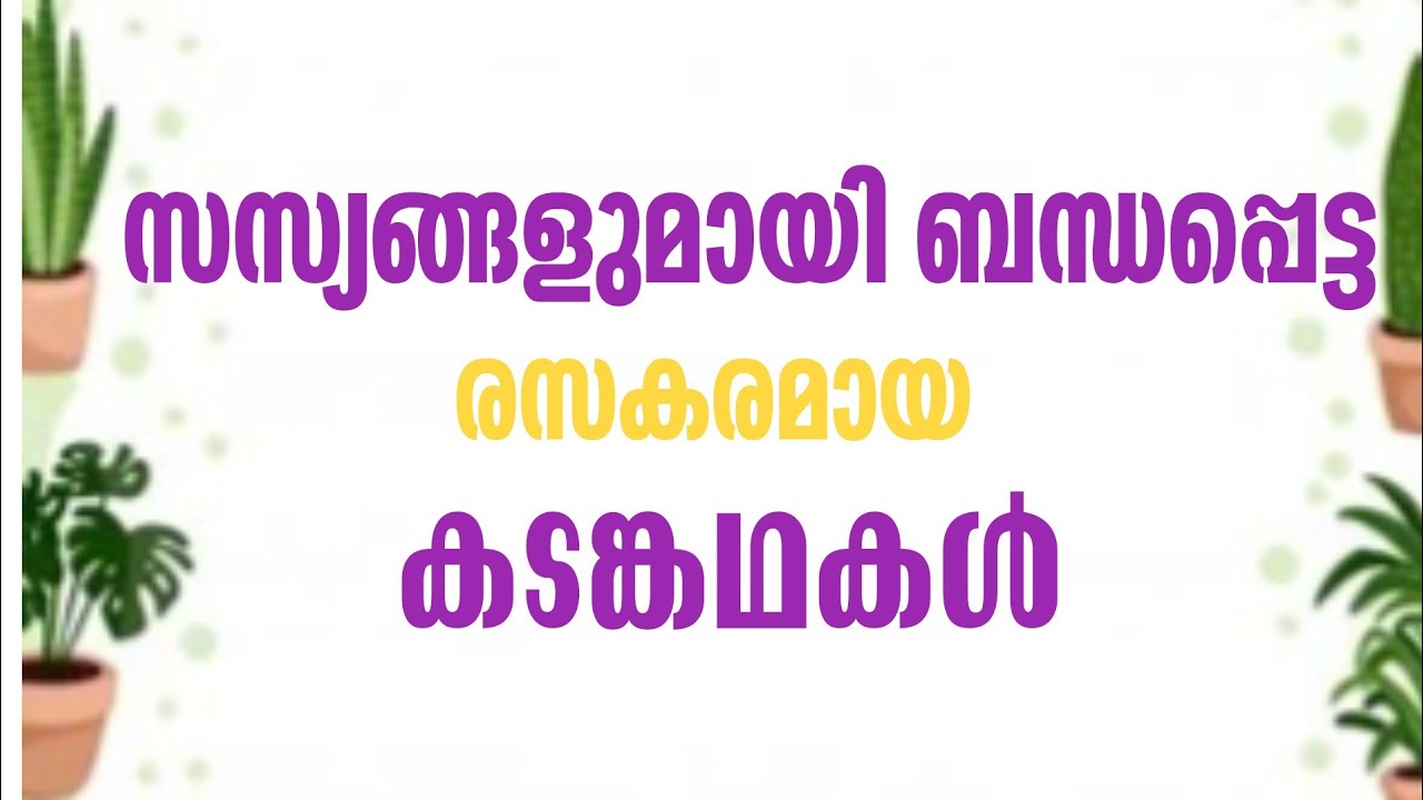സസ്യങ്ങളുമായി ബന്ധപ്പെട്ട കടങ്കഥകൾ| മലയാളം കടങ്കഥകൾ |Malayalam Kadamkathakal