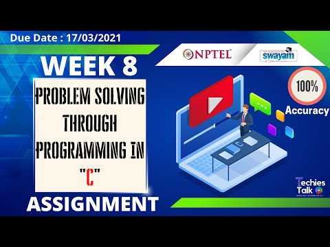 NPTEL Problem solving through Programming In C WEEK 8 Quiz Assignment Solutions | Swayam 2021