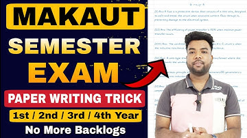 MAKAUT 1st & 3rd  SEM Exam Paper Writing Process | How to Attend Group A/B/C Question? Best Tricks.
