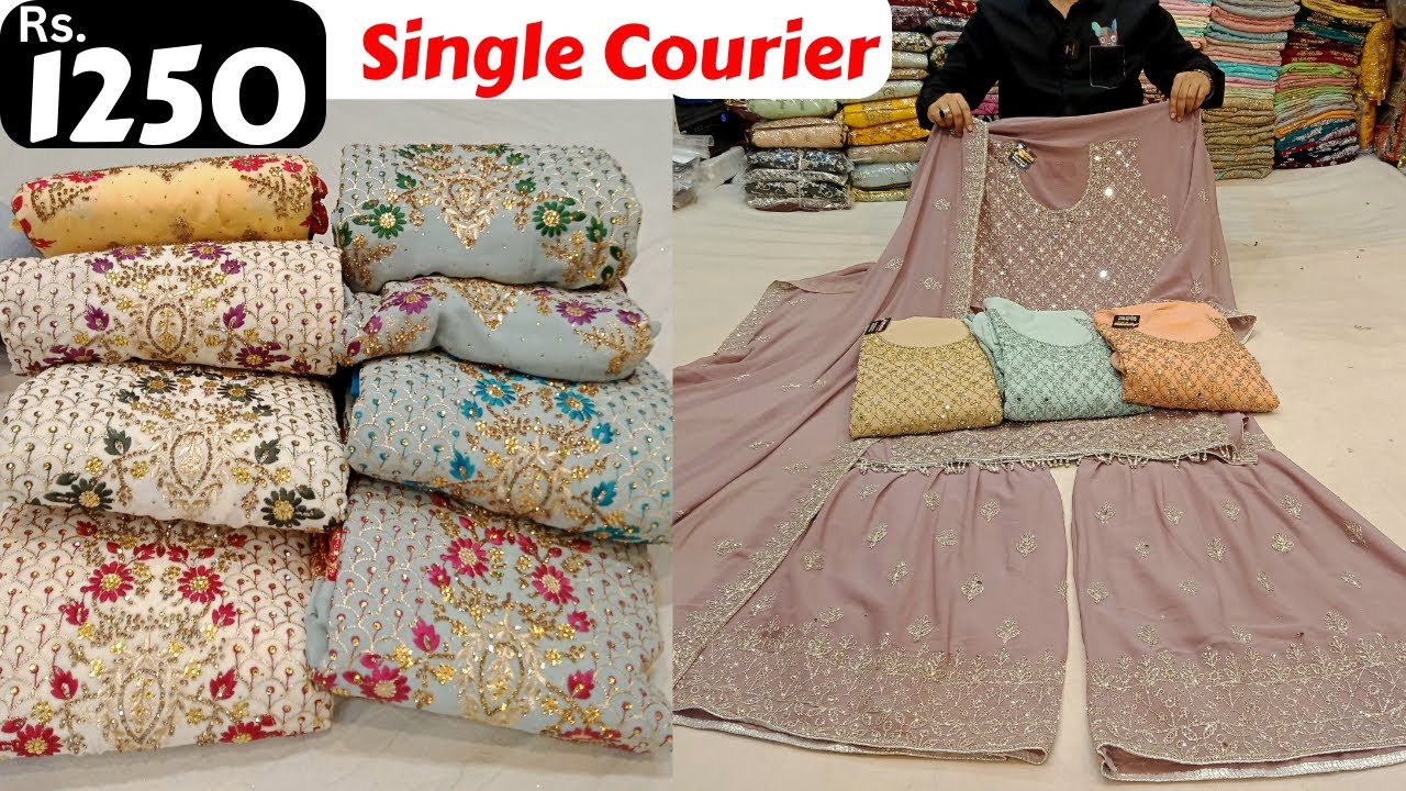 Designer Work Gharara With Peplums Naira Cut Dresses Rs. 1250 | Ameena Collection Tolichowki