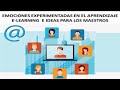 EMOCIONES EXPERIMENTADAS EN EL APRENDIZAJE E- LEARNING E IDEAS PARA LOS MAESTROS Y PROFESORES.