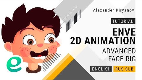 Enve. 2d animation. Advanced character face rig.