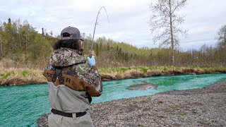 I Hooked Alaska's Hardest Fighting Fish! (King Salmon Fishing)