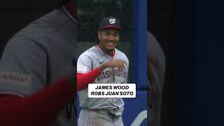 All smiles from James Wood, and Juan Soto too! #MLB #Baseball #JamesWood #Nationals #JuanSoto