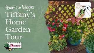Tiffany's Home Garden Tour: Flower Pots in July + Poolside Veggie Garden Review