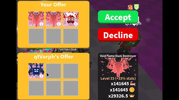 Offering For a Void Midnight Cerberus*Huge W?*(Roblox Saber Simulator)