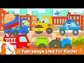 Auto Kinderlied - 12 Fahrzeuge für Kinder | Kipplaster, Polizei, Traktor, Feuerwehr, Müllauto u.v.m.