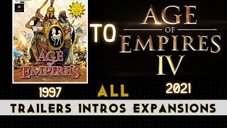 Age of Empires | ALL TRAILERS, INTROS, EXPANSIONS, CIVS | Evolution1997-2021