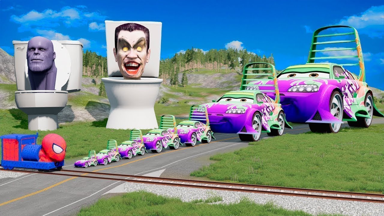 Flatbed Trailer Tractor Truck Log Bridge Car Recovery - Rails & Train - BeamNG.Drive #2