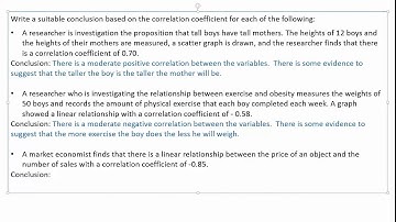 BV DATA Example V 2.1 B (writing correlation conclusions)