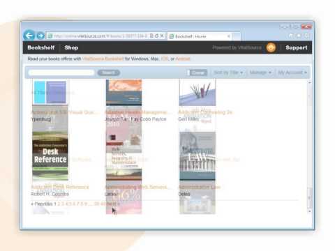 Bookshelf Online - Navigating main functionality