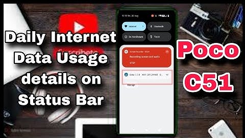 Poco C51 per Daily Internet Data Usage details On Status Bar 2024