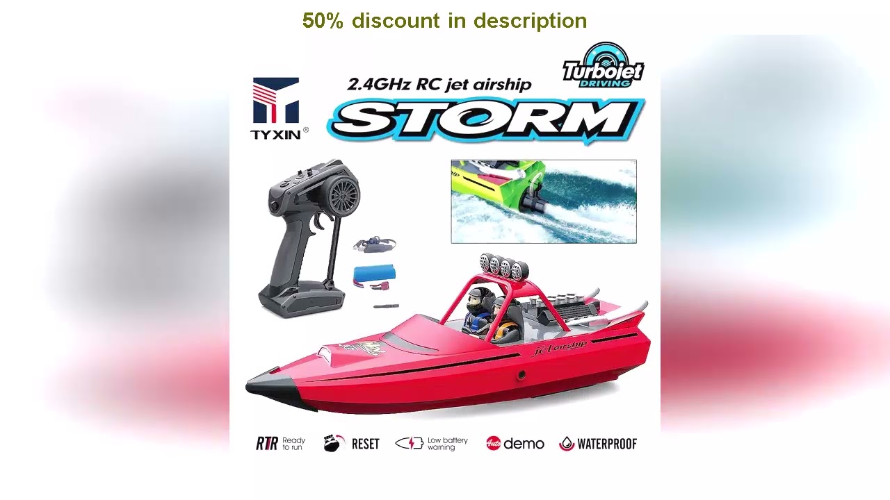 Latest Products You Must Know! TY725 RC Boat TURBOJET PUMP High-Speed Remote Control Jet Boat Low