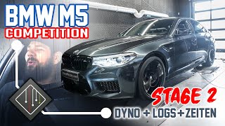 BMW M5 Competition I Stage 2 | Chiptuning - Dyno - Logs - 100-200 km/h | mcchip-dkr
